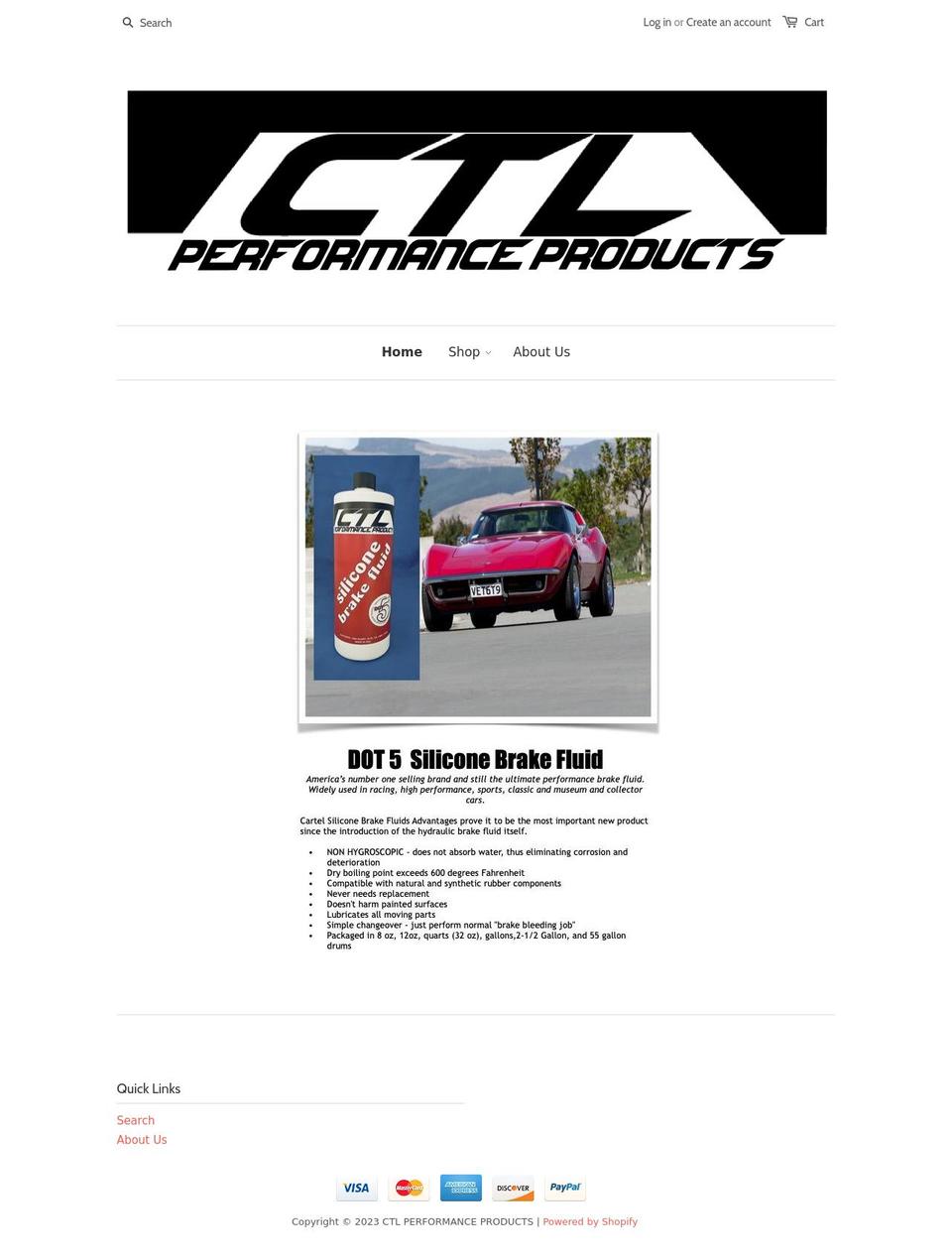 ctlproducts.com shopify website screenshot