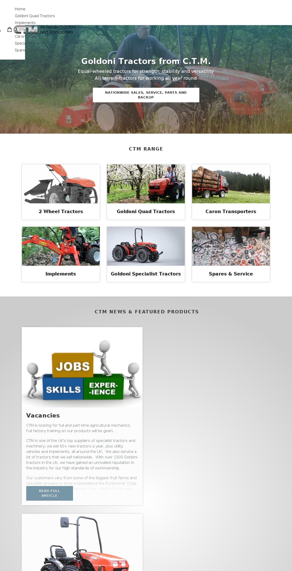 ctm-ltd.co.uk shopify website screenshot