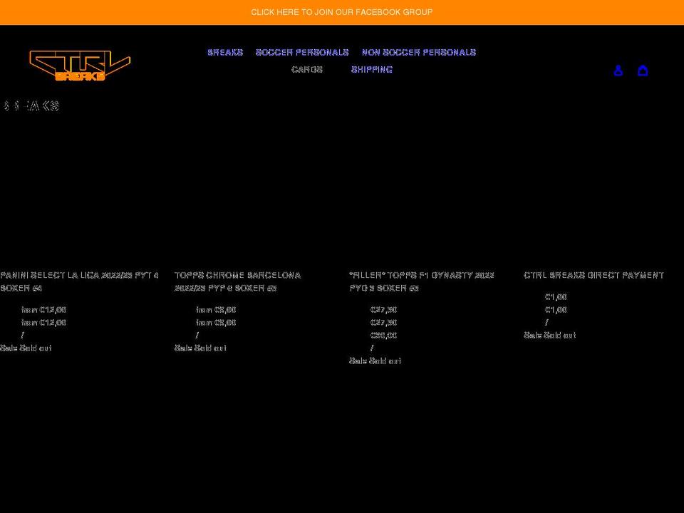ctrlbreaks.com shopify website screenshot