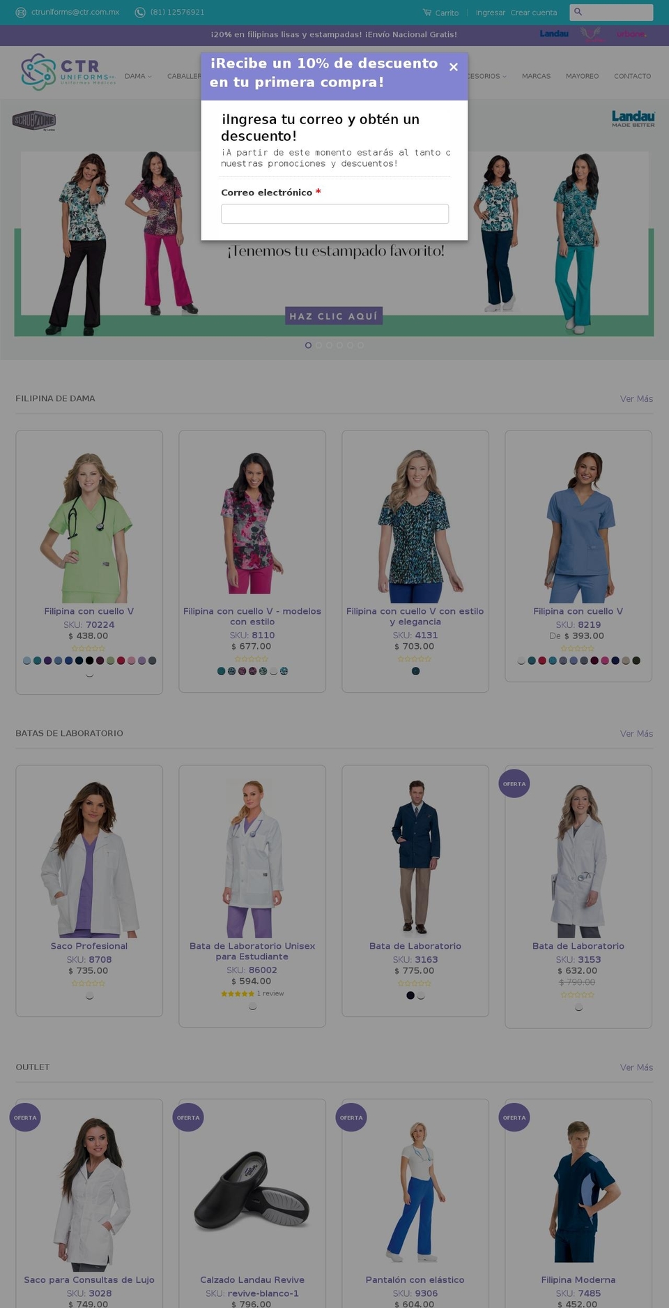 ctruniforms.com shopify website screenshot