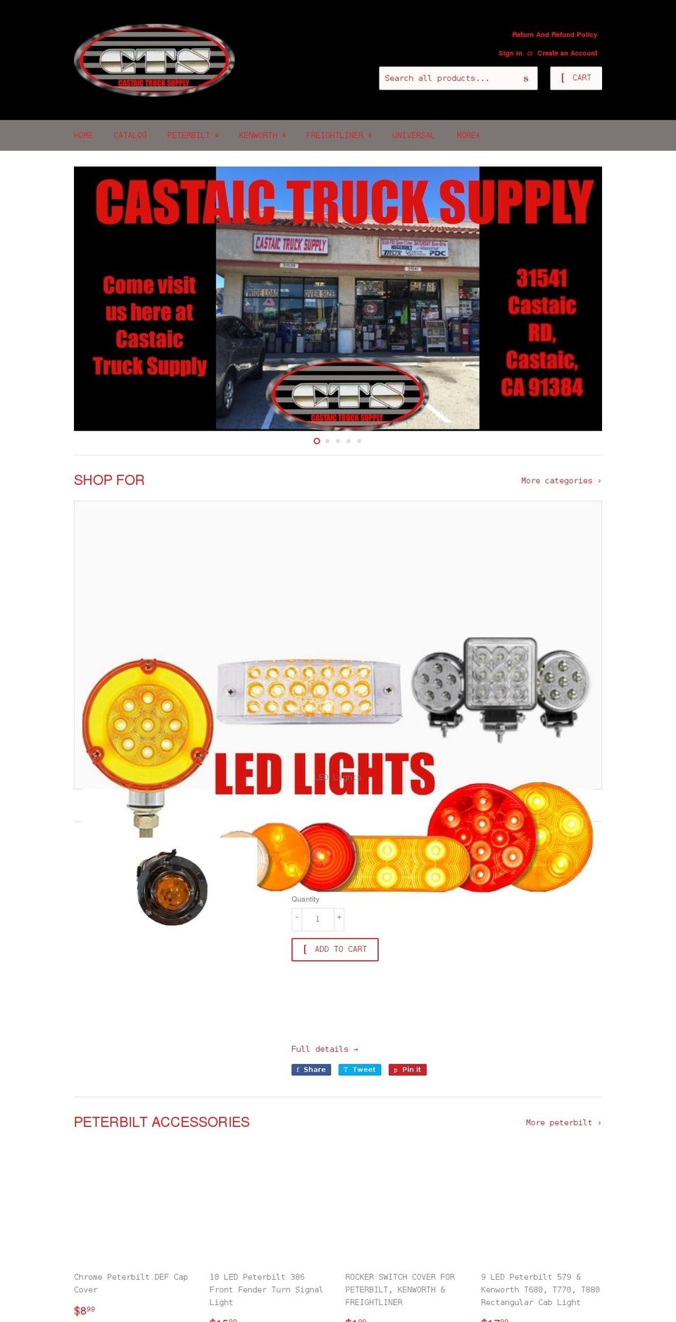 ctschromeshop.com shopify website screenshot