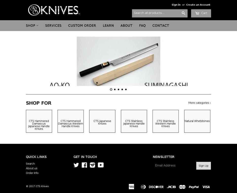 ctsknives.net shopify website screenshot