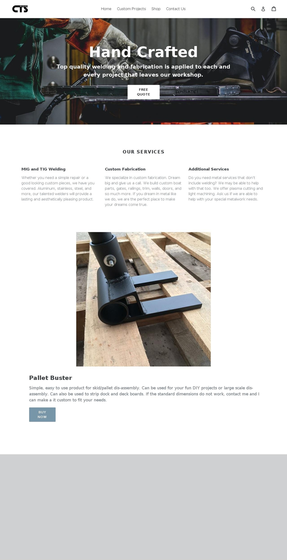 ctswelding.com — Shopify storefront screenshot