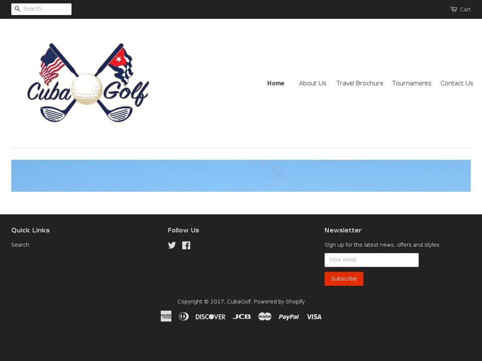 cubagolf.co shopify website screenshot