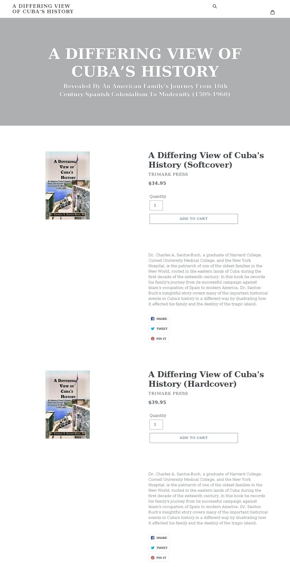 cubalegacy.com shopify website screenshot