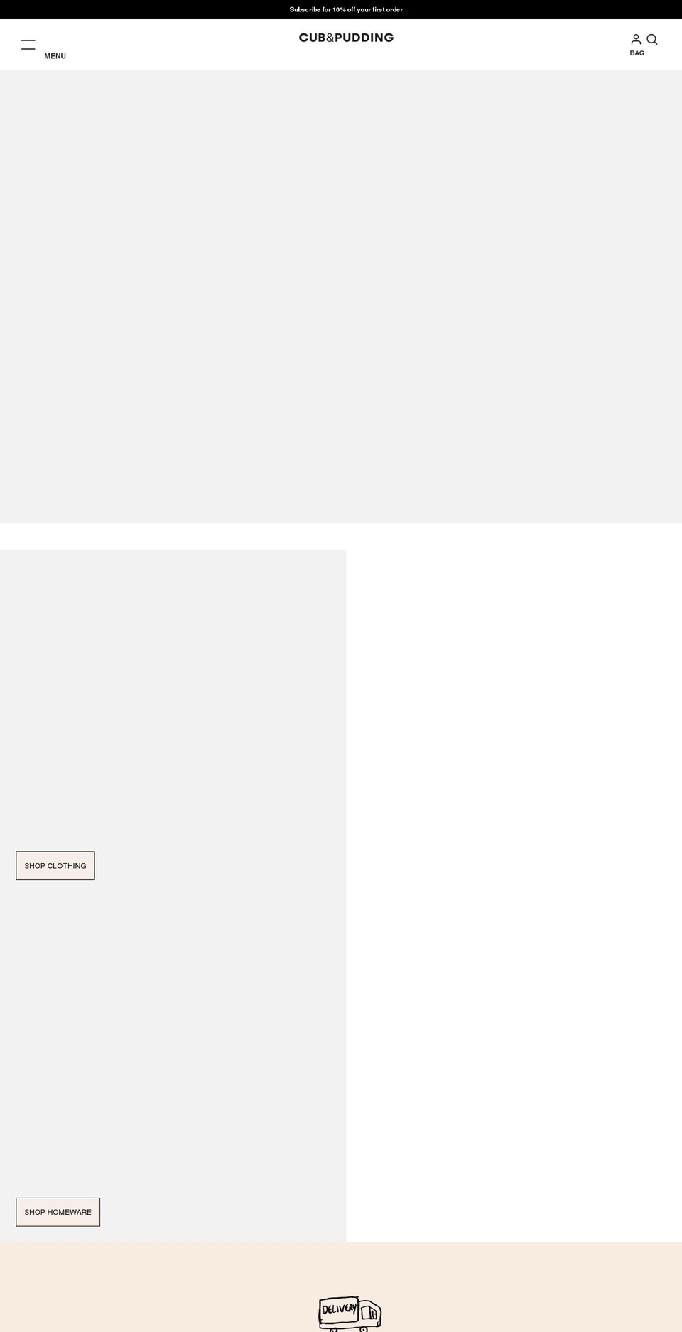 cubandpudding.com shopify website screenshot