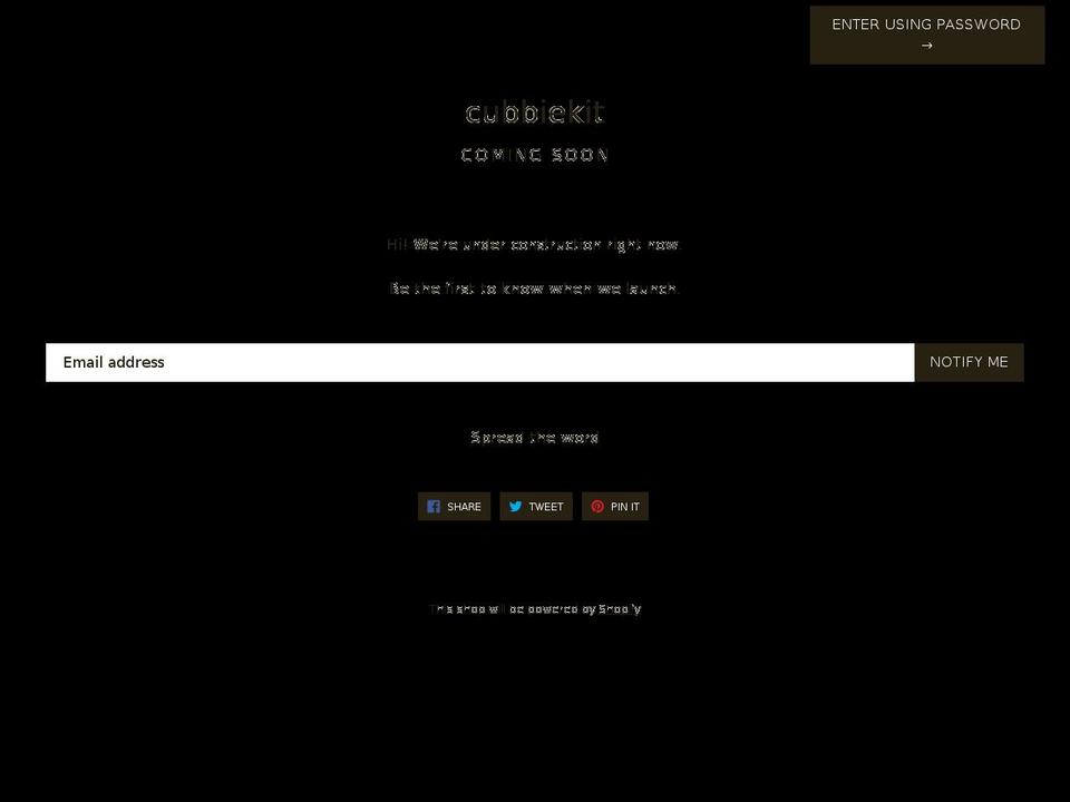 cubbiekit.com shopify website screenshot