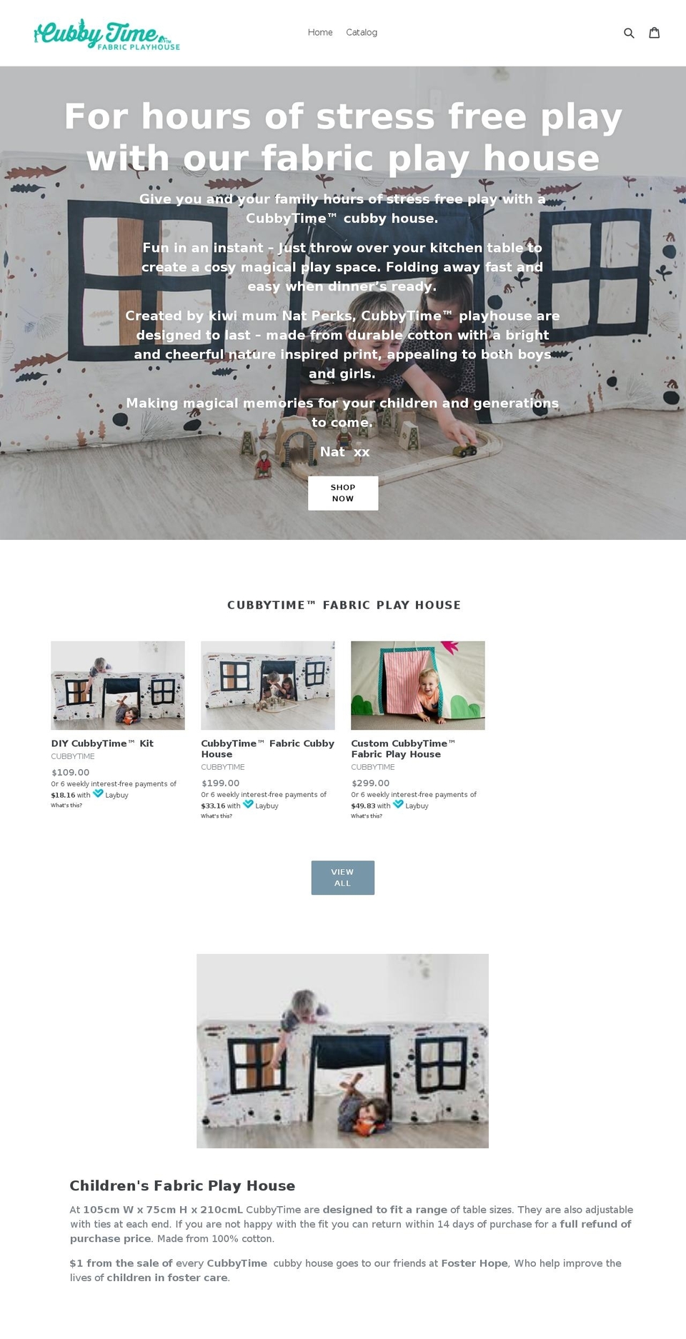 cubbytime.com — Shopify storefront screenshot