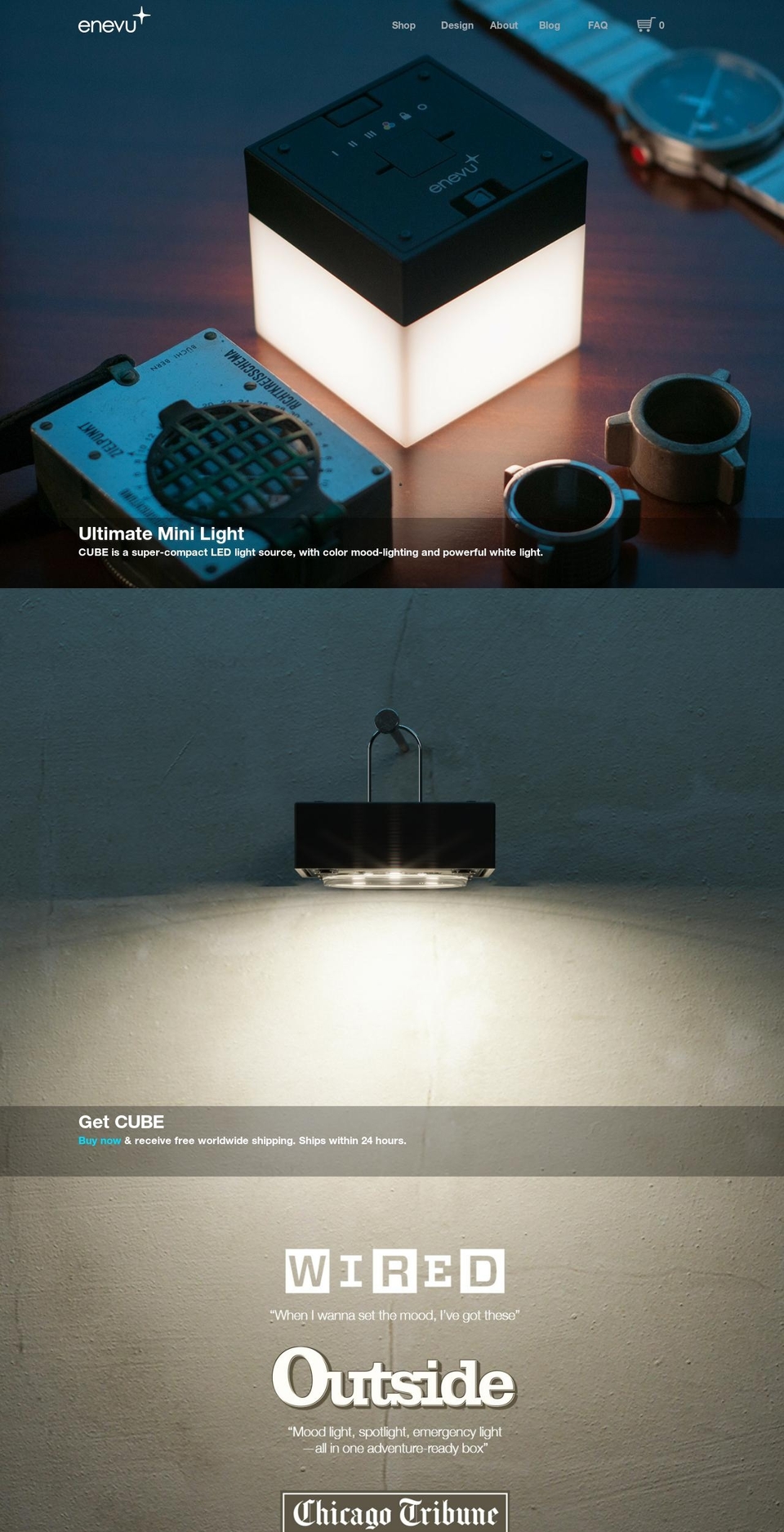 cube-light.com shopify website screenshot