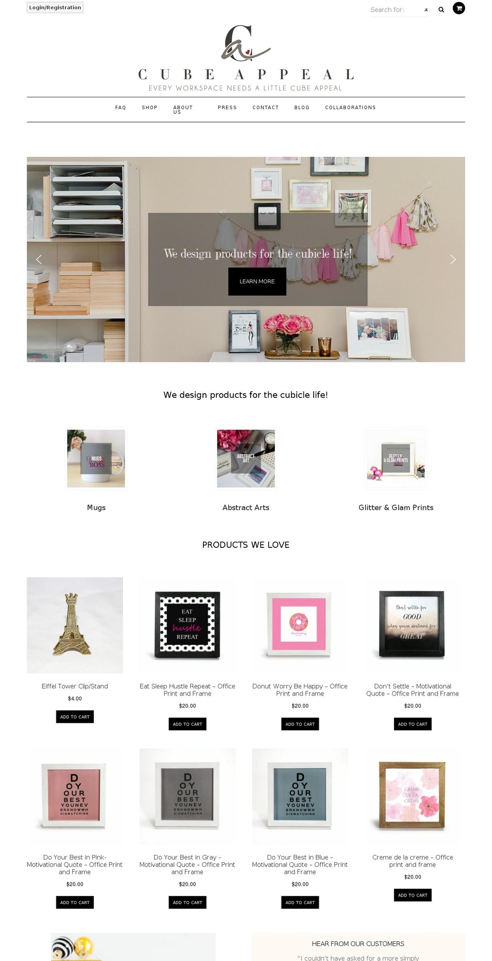cubeappeal.com shopify website screenshot