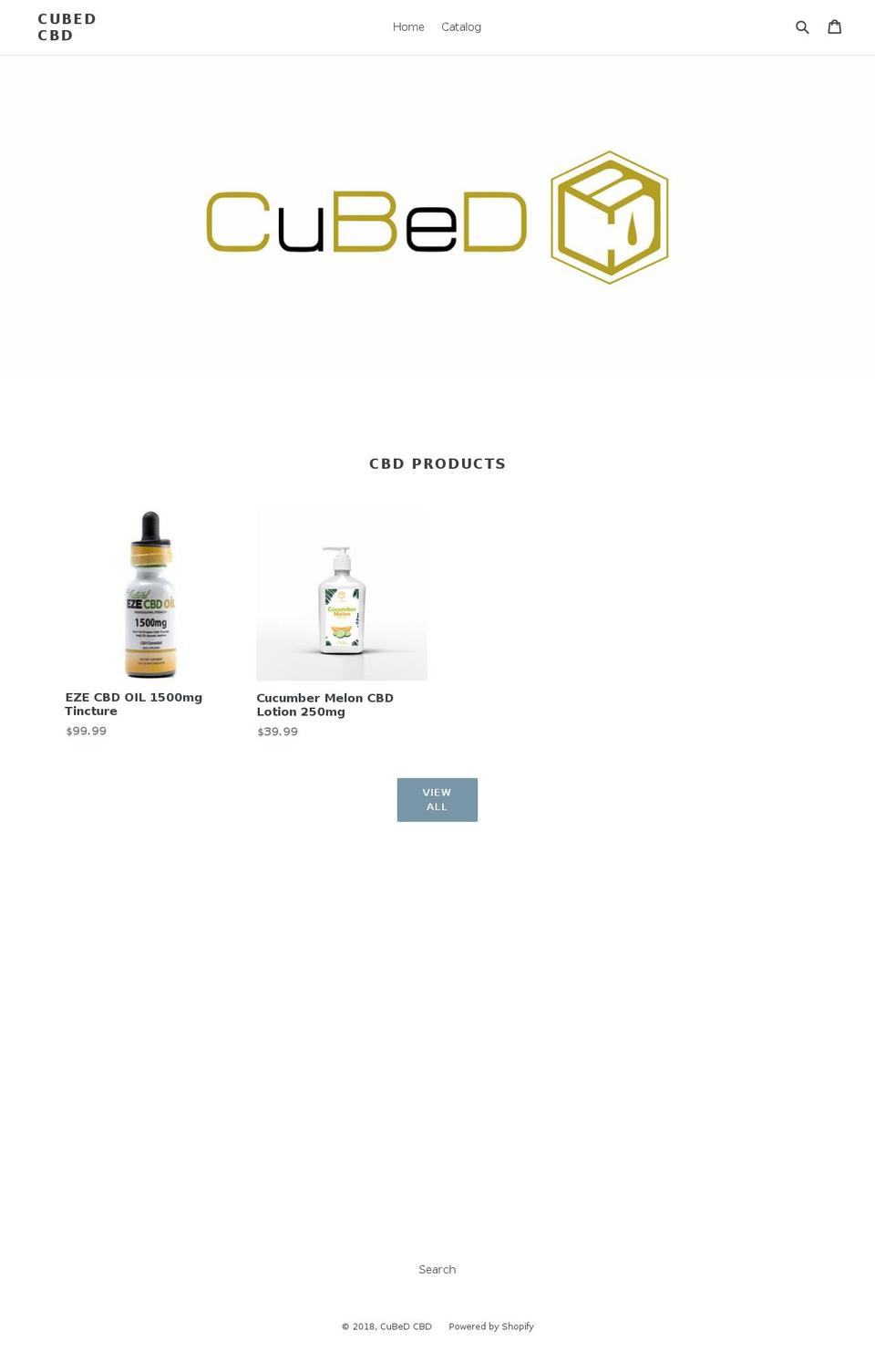 cubedcbd.com shopify website screenshot