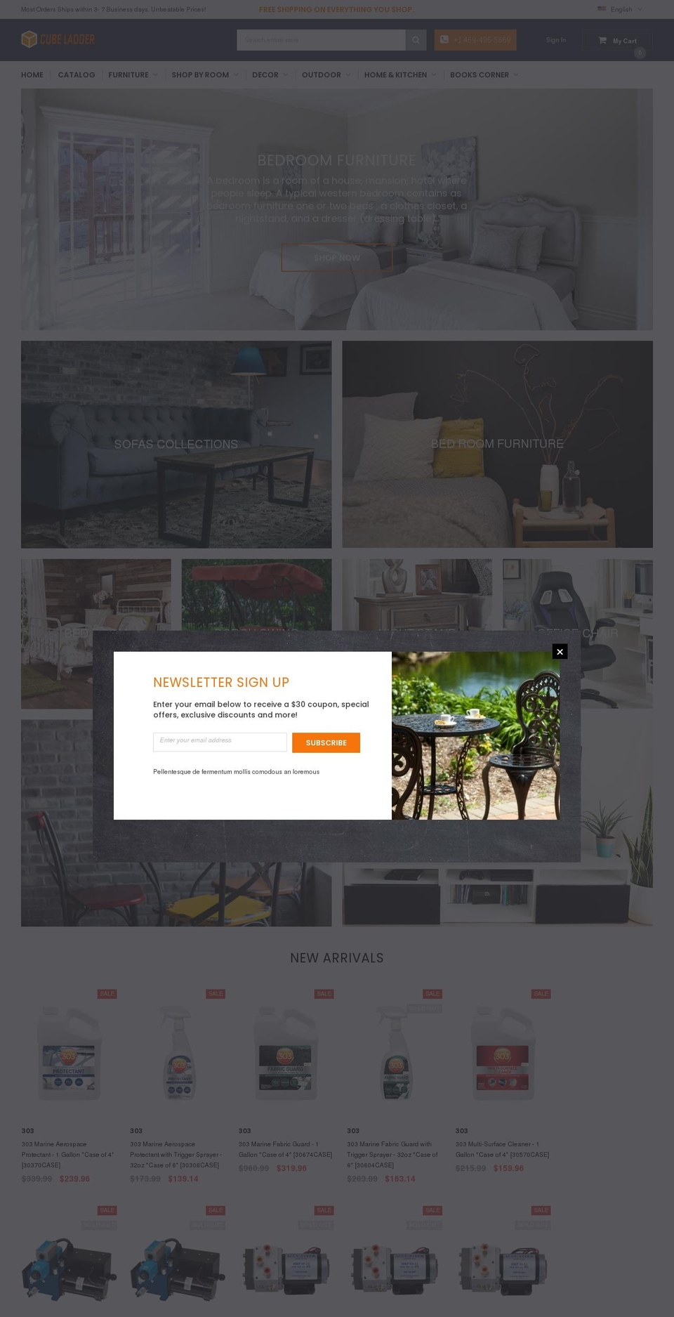 Furnitica Shopify theme site example cubeladder.com