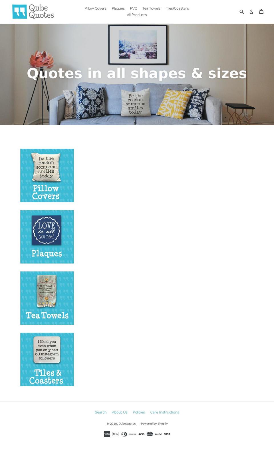 cubequotes.net shopify website screenshot