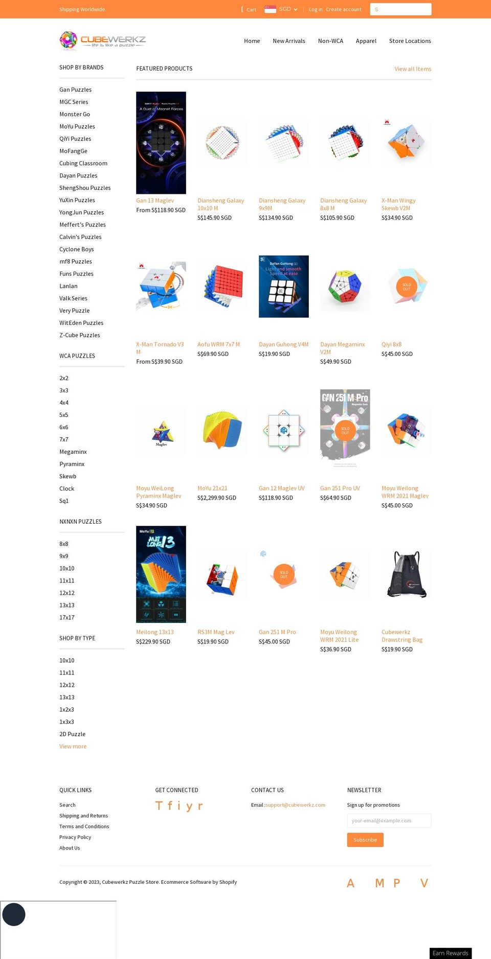 cubewerkz.com shopify website screenshot