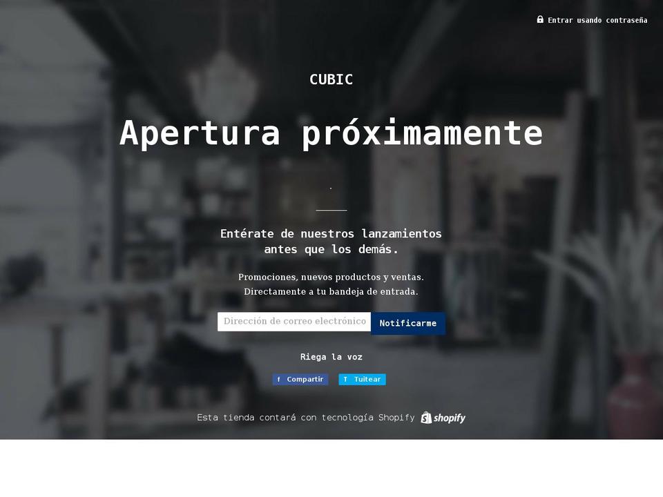 cubic-hn.myshopify.com shopify website screenshot