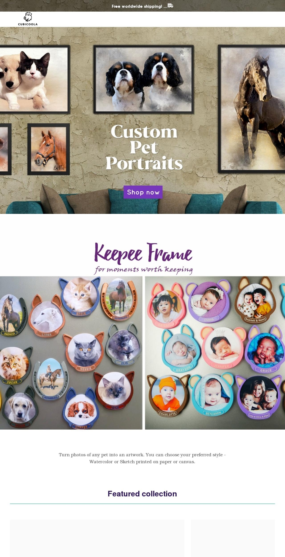 cubicoola.com shopify website screenshot