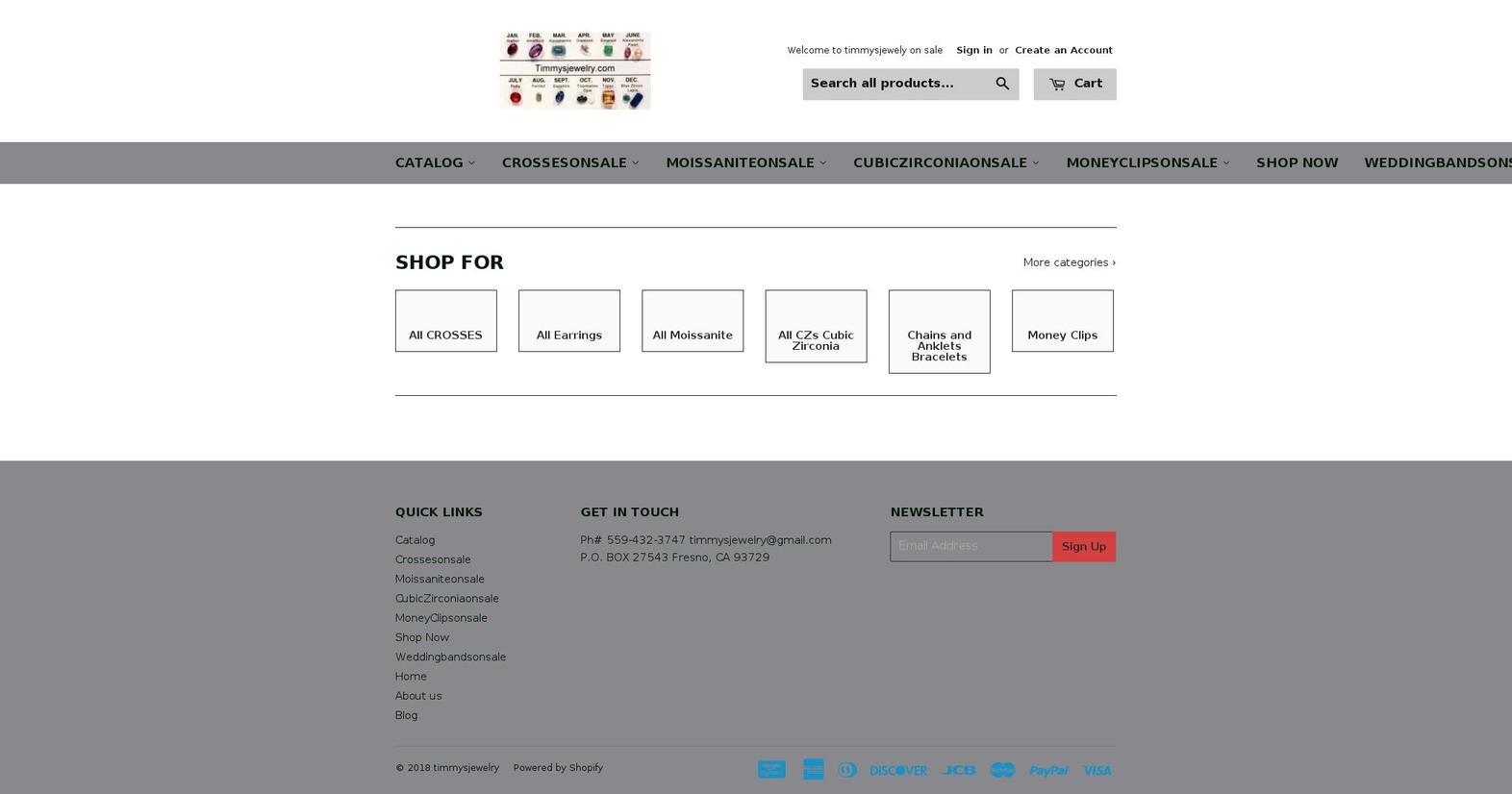 cubiczirconiaonsale.com — Shopify storefront screenshot