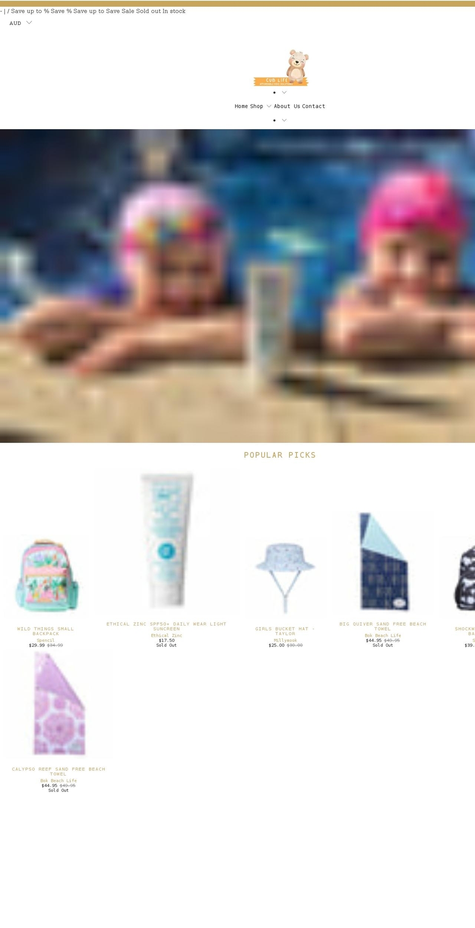 cublife.com.au shopify website screenshot