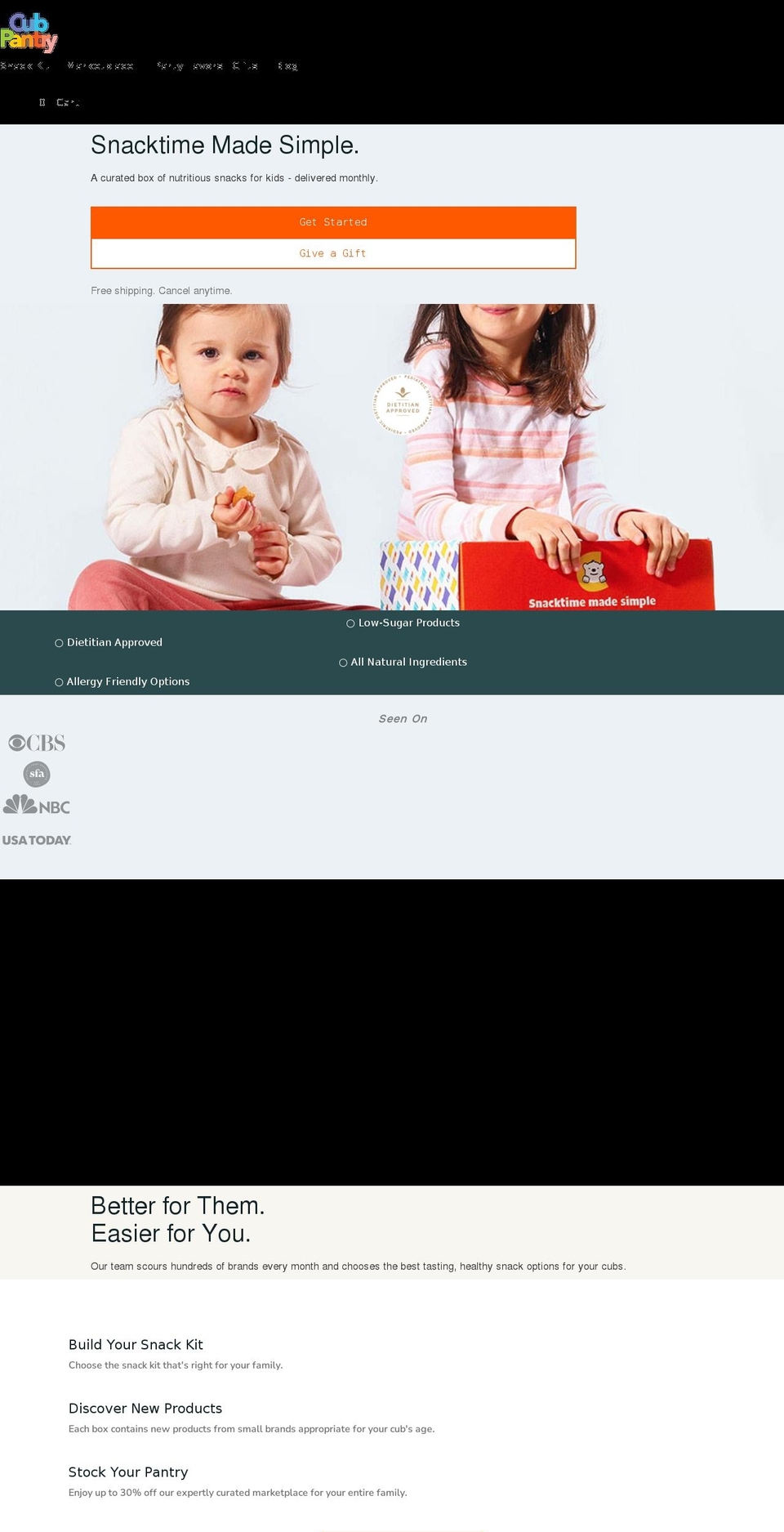 cubpantry.com shopify website screenshot