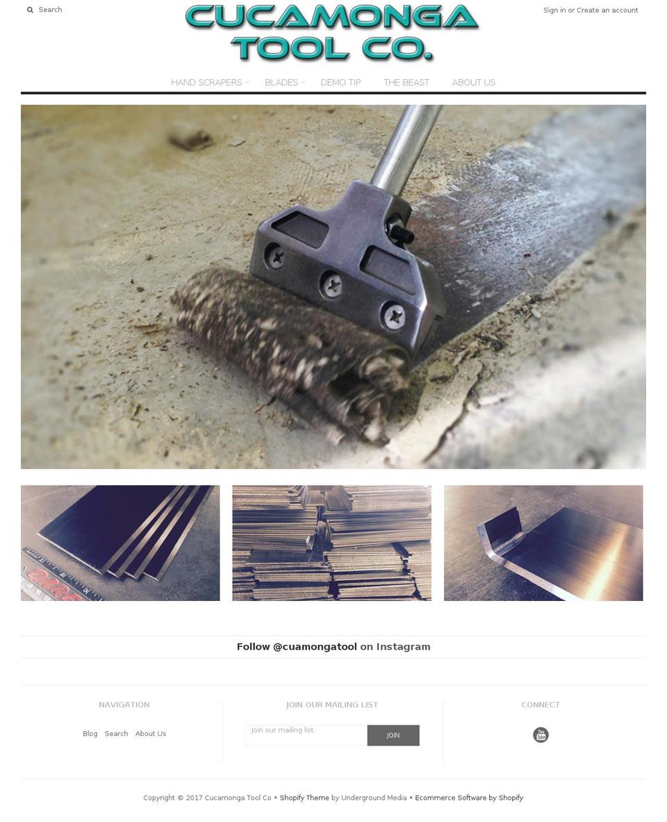 cucamongatool.com shopify website screenshot