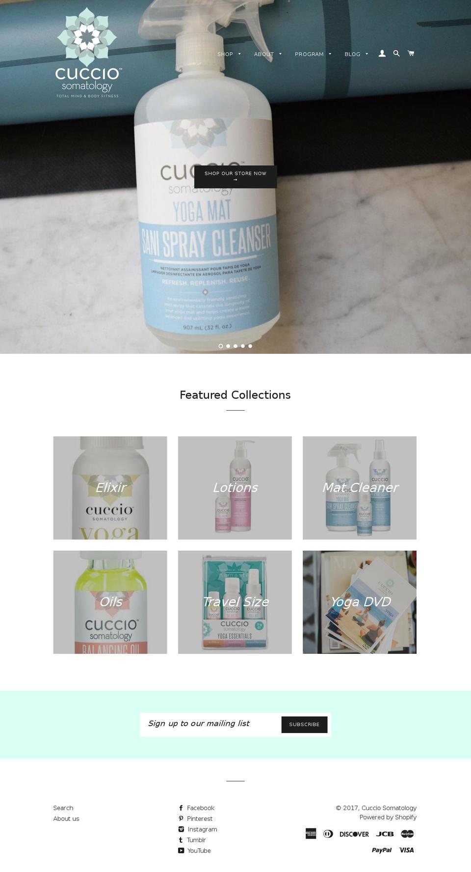 cucciosomatology.com shopify website screenshot