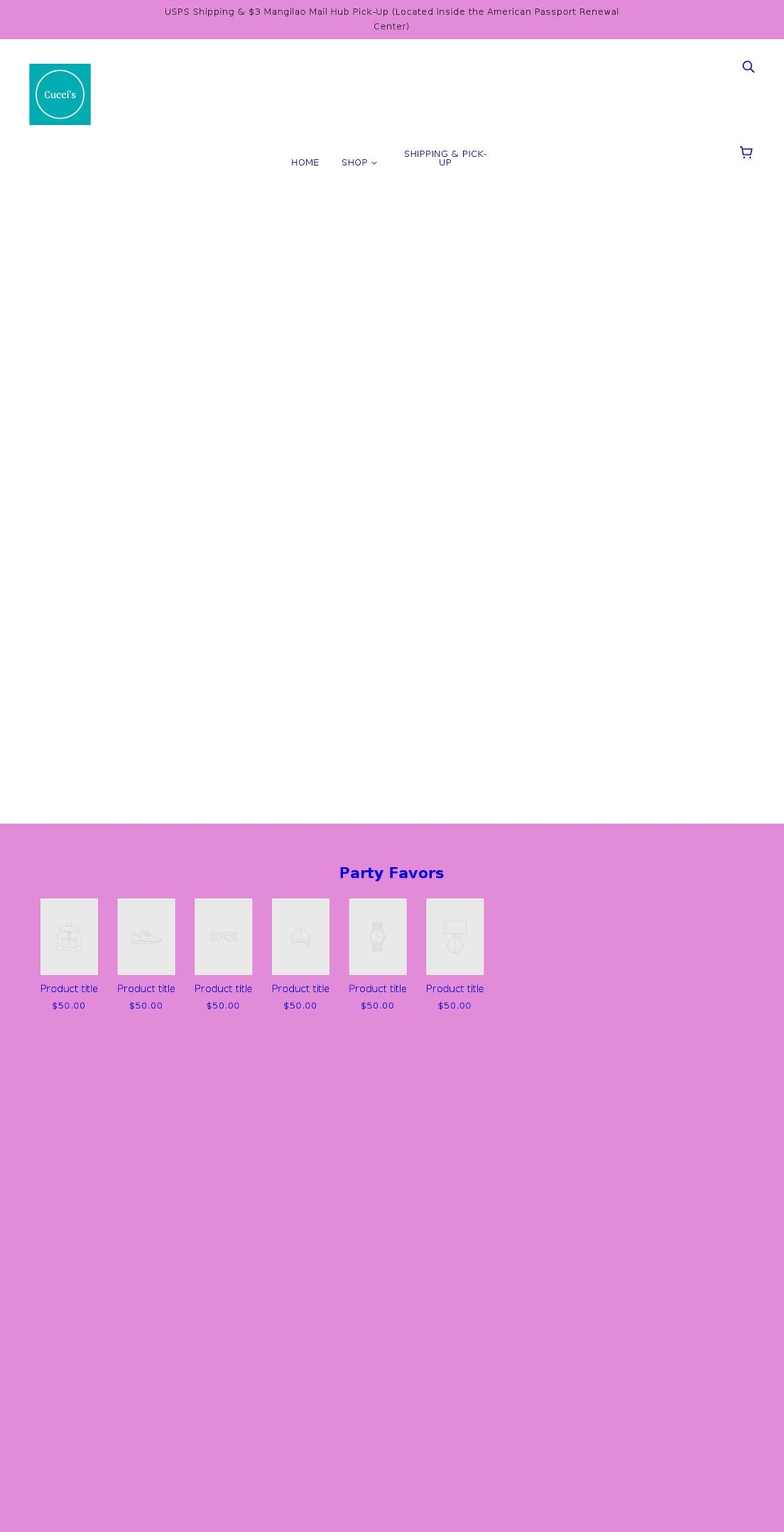 cuccis.net shopify website screenshot