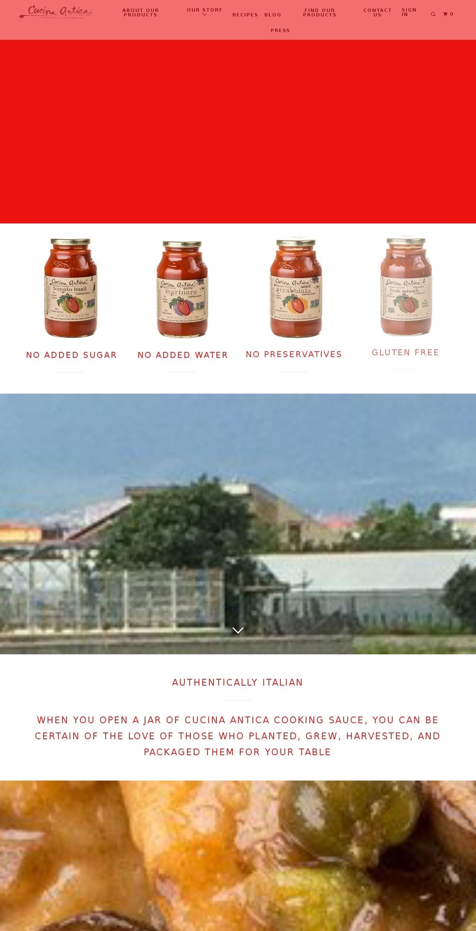 cucinaanticapizza.com — Shopify storefront screenshot