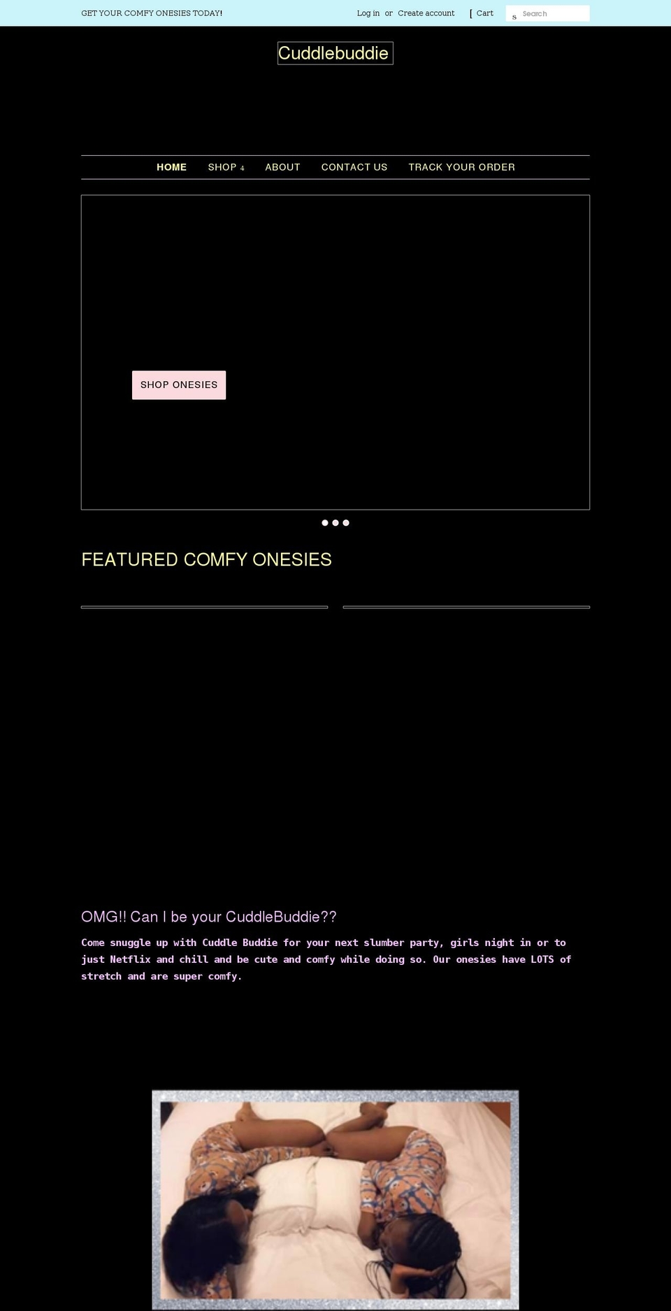 cuddlebuddie.org shopify website screenshot
