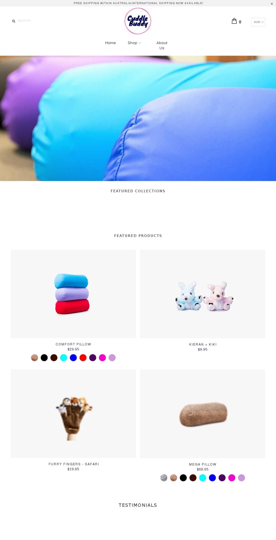 cuddlebuddy.com.au shopify website screenshot