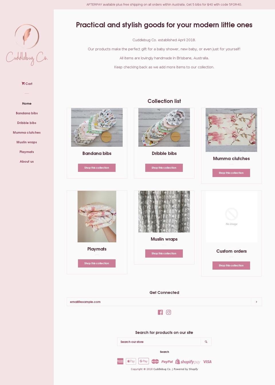 cuddlebugco.com — Shopify storefront screenshot
