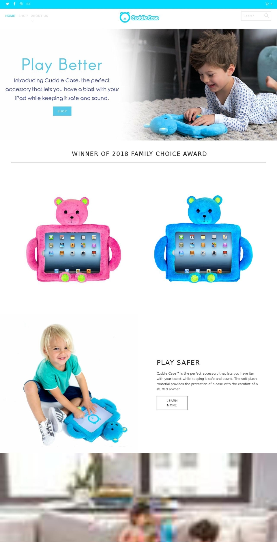 cuddlecase.com shopify website screenshot