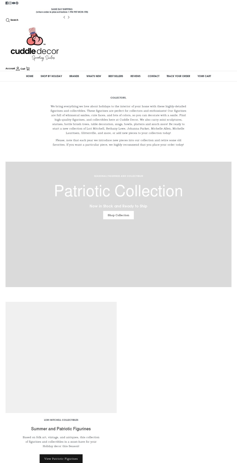 cuddledecor.com shopify website screenshot