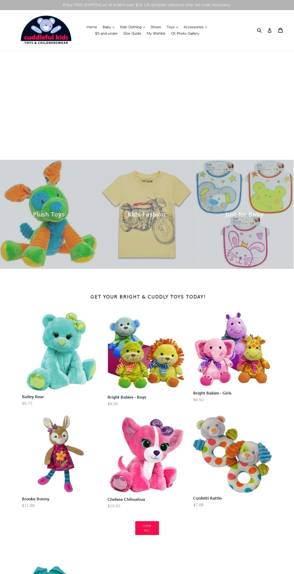 cuddlefulkids.com — Shopify storefront screenshot