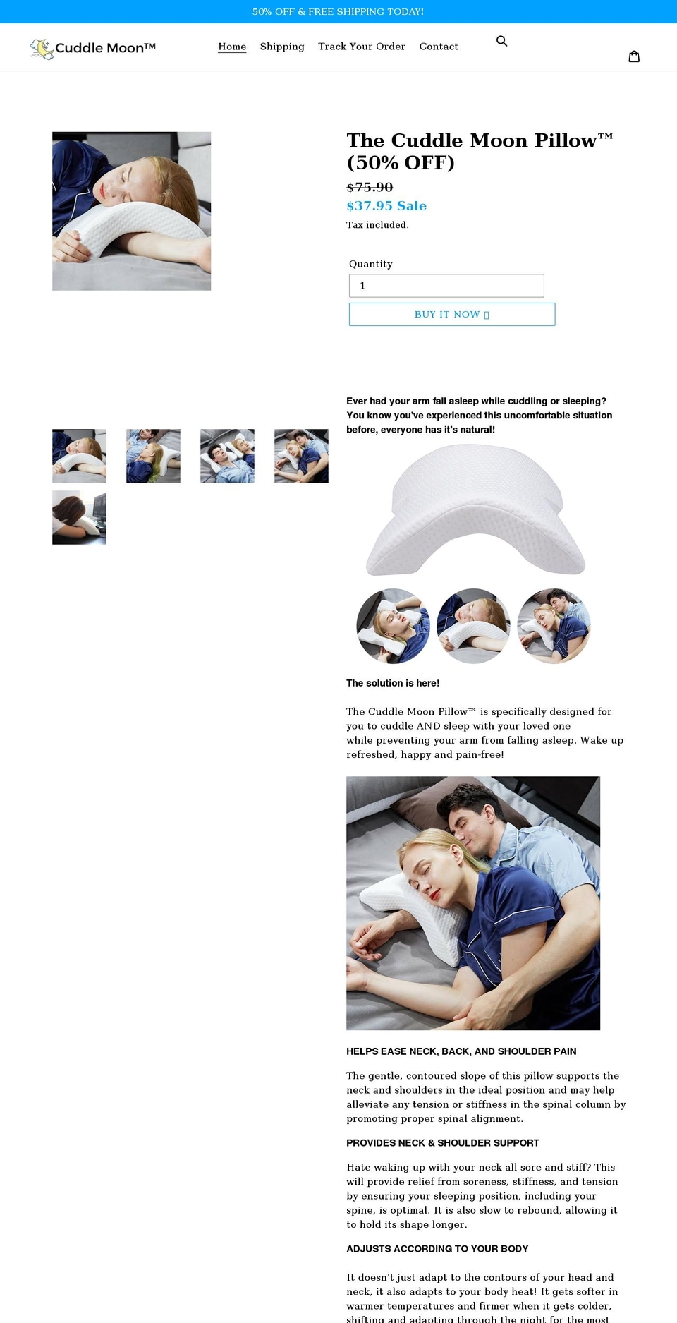 cuddlemoon.com shopify website screenshot