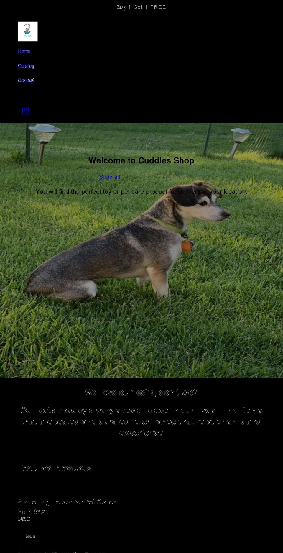 cuddlesshop.com — Shopify storefront screenshot