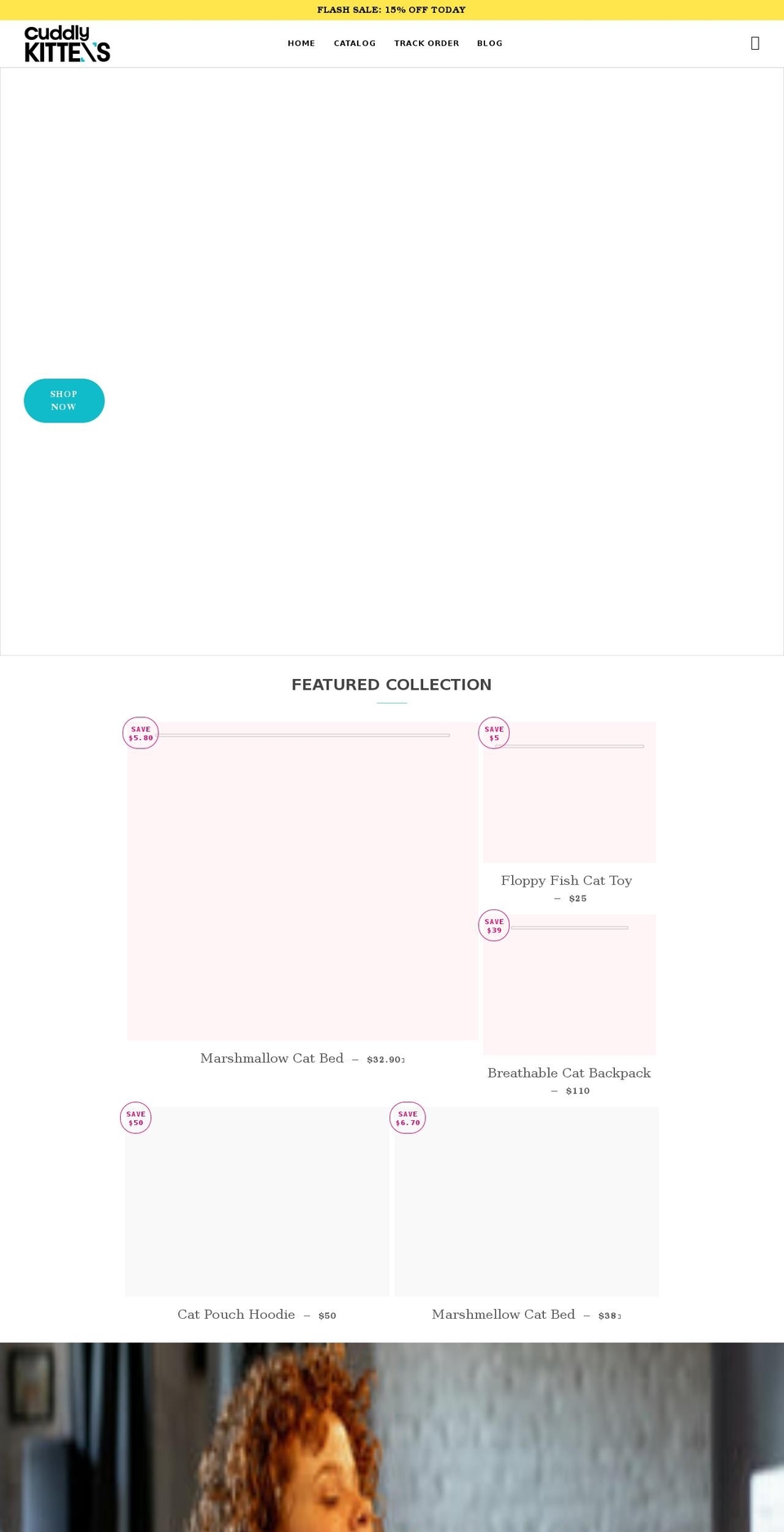 CK Shopify theme site example cuddlykittens.co