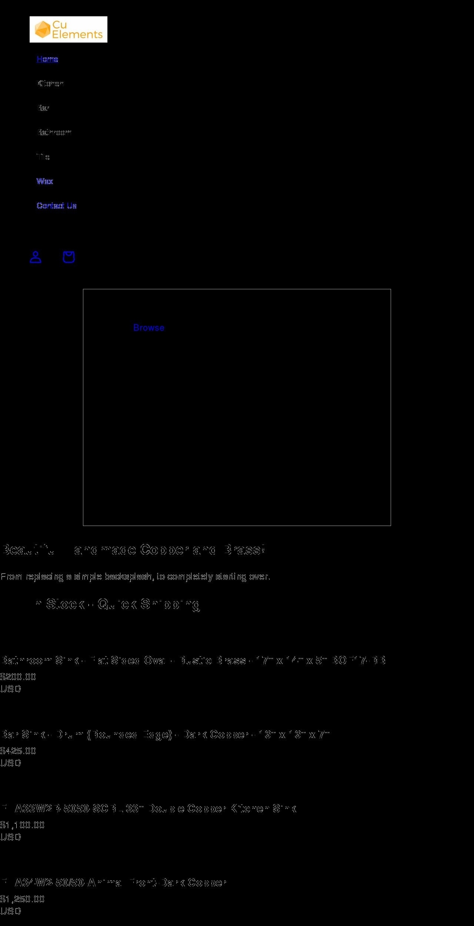 cuelements.com shopify website screenshot