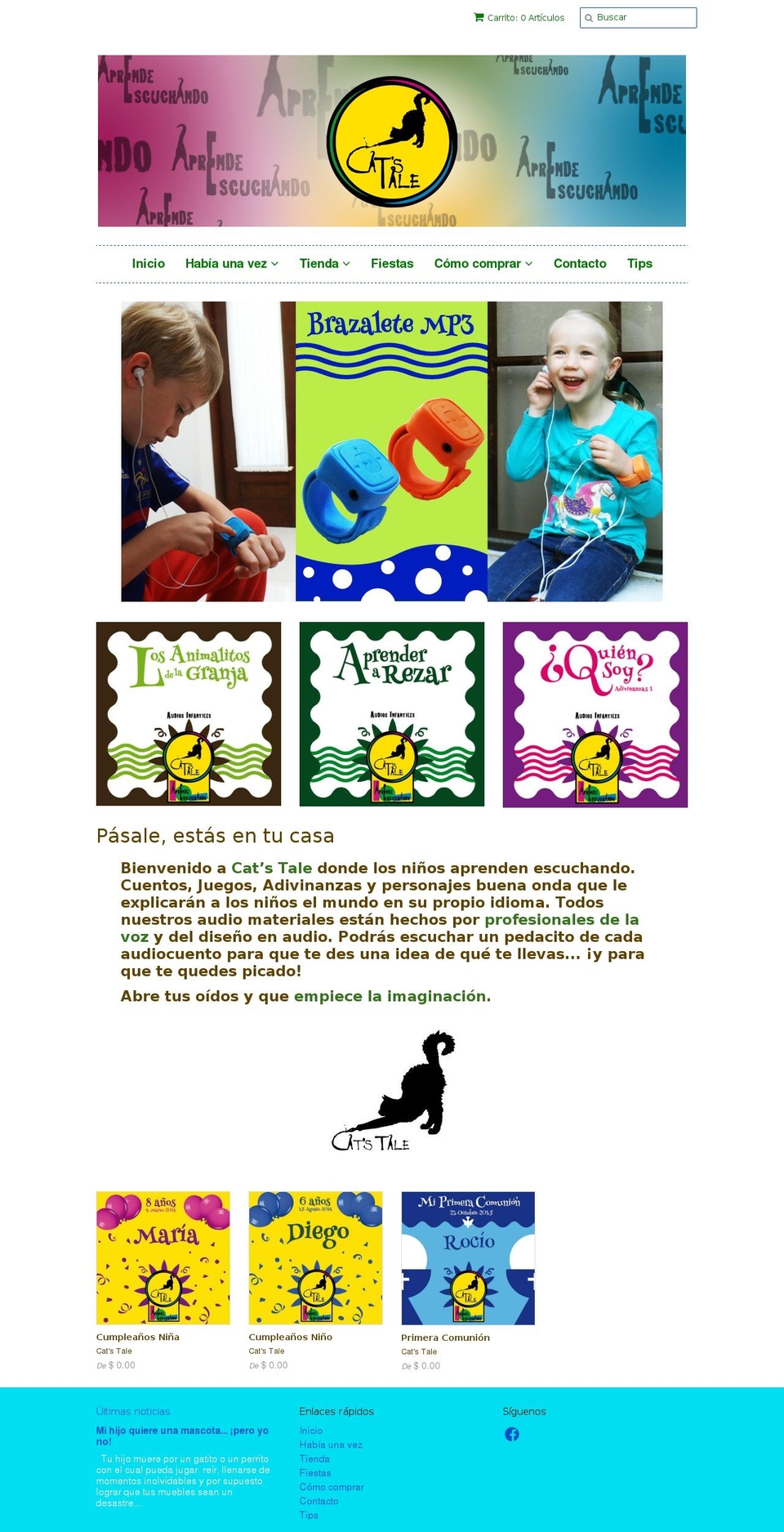 cuentosdelgato.com shopify website screenshot