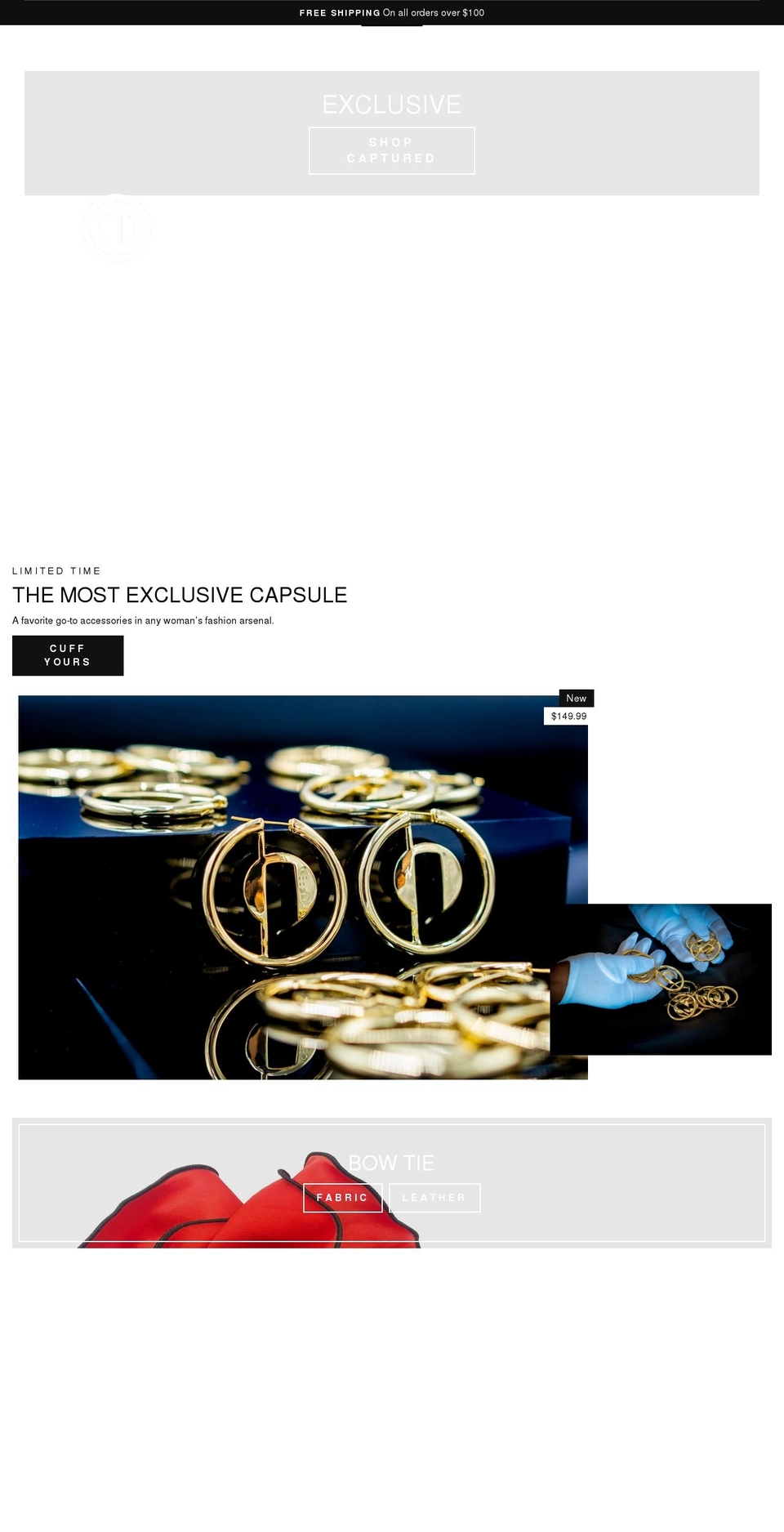 cuffeddesign.com shopify website screenshot
