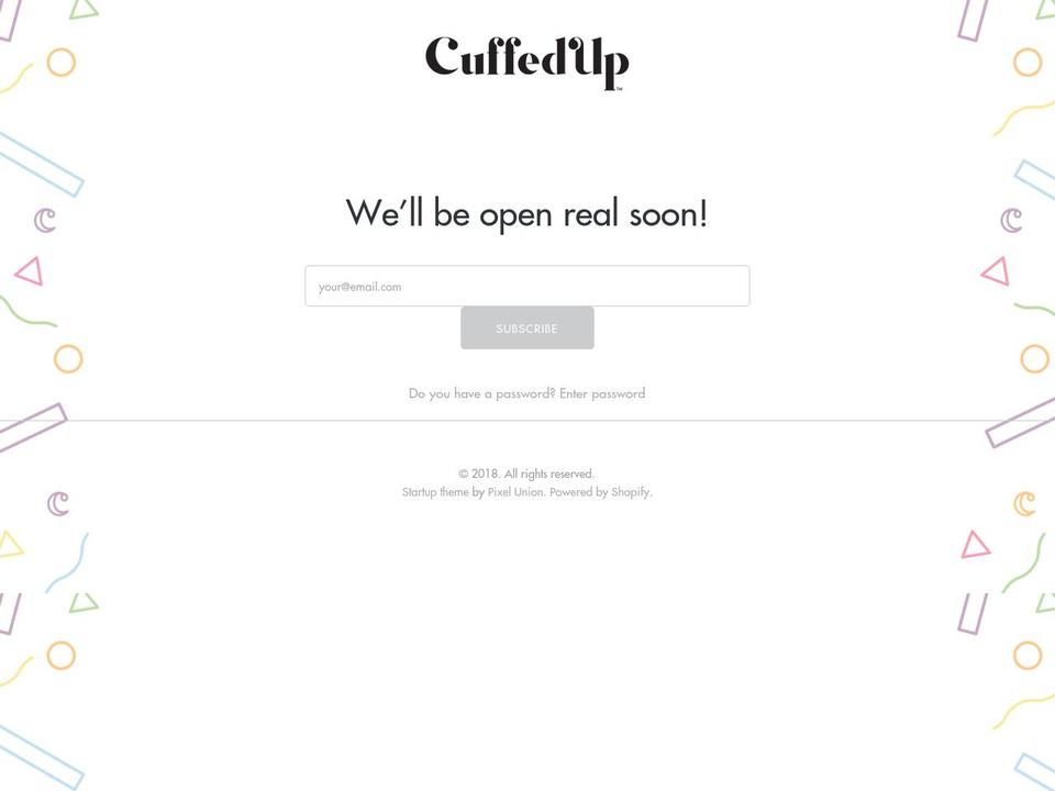 cuffedup.com — Shopify storefront screenshot