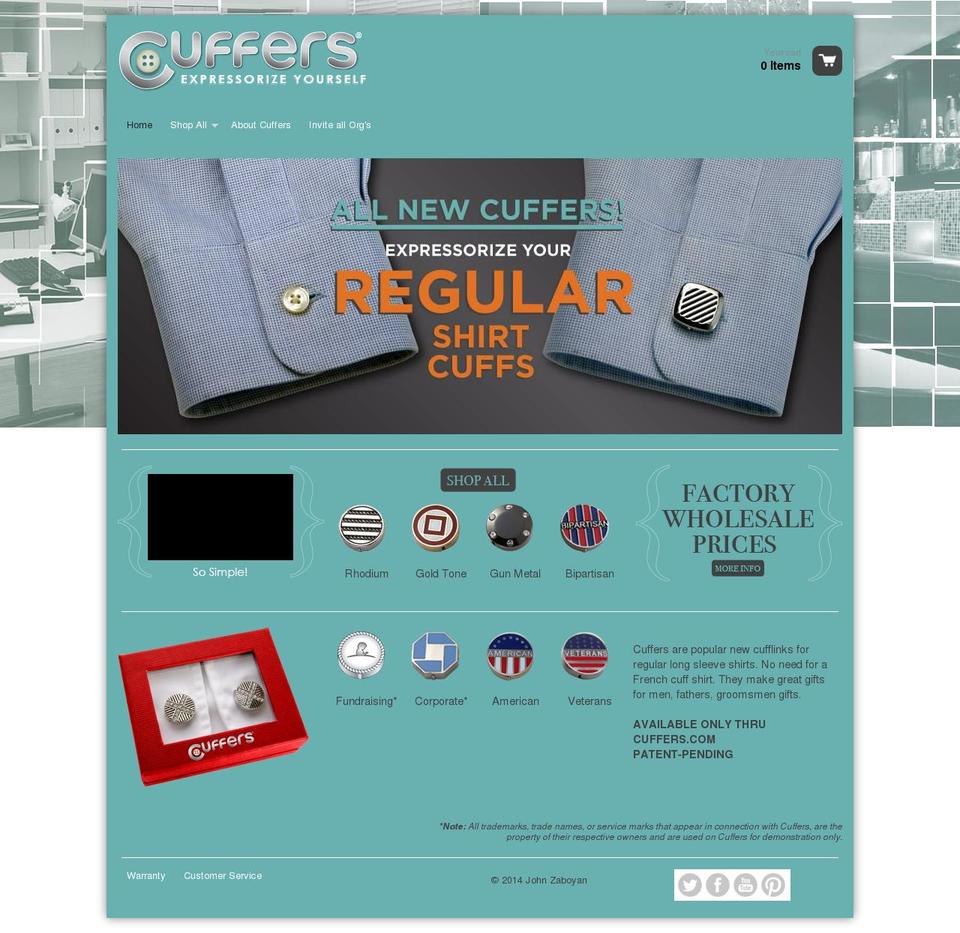 cuffers.com — Shopify storefront screenshot