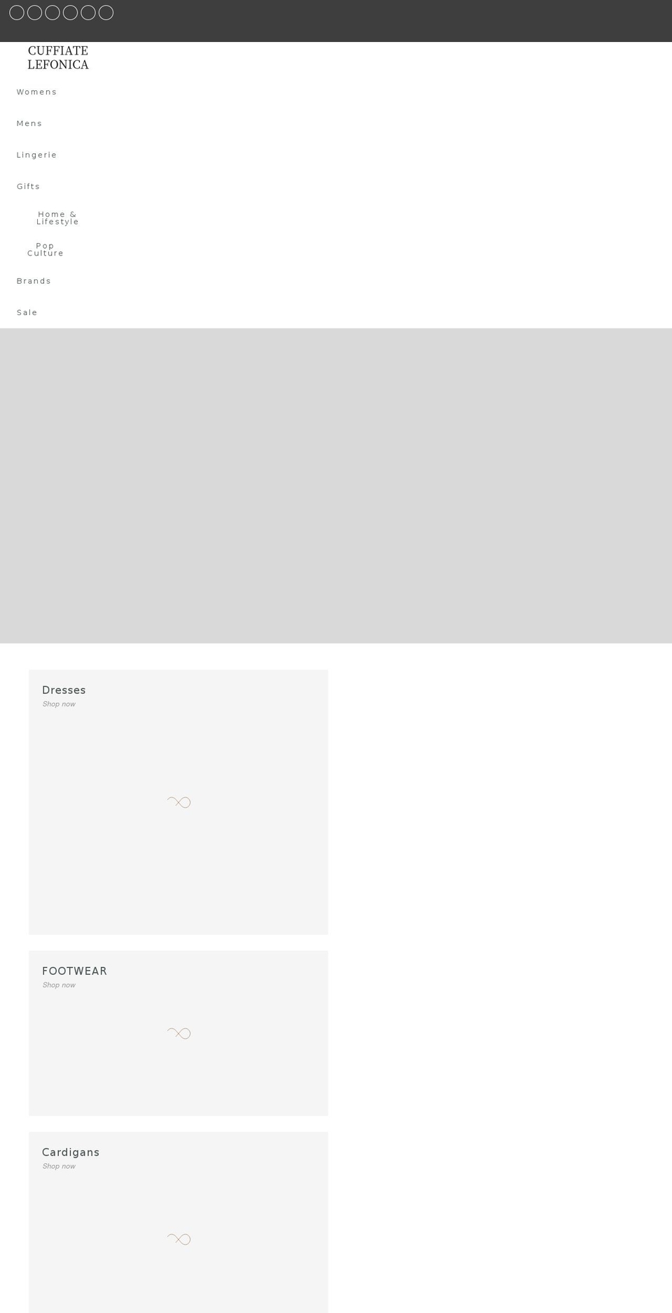 cuffiatelefonica.com shopify website screenshot
