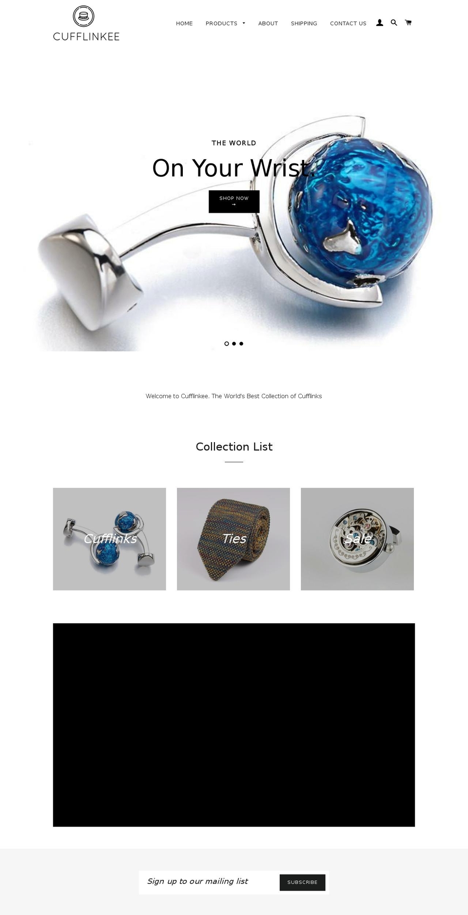 cufflinkee.com — Shopify storefront screenshot