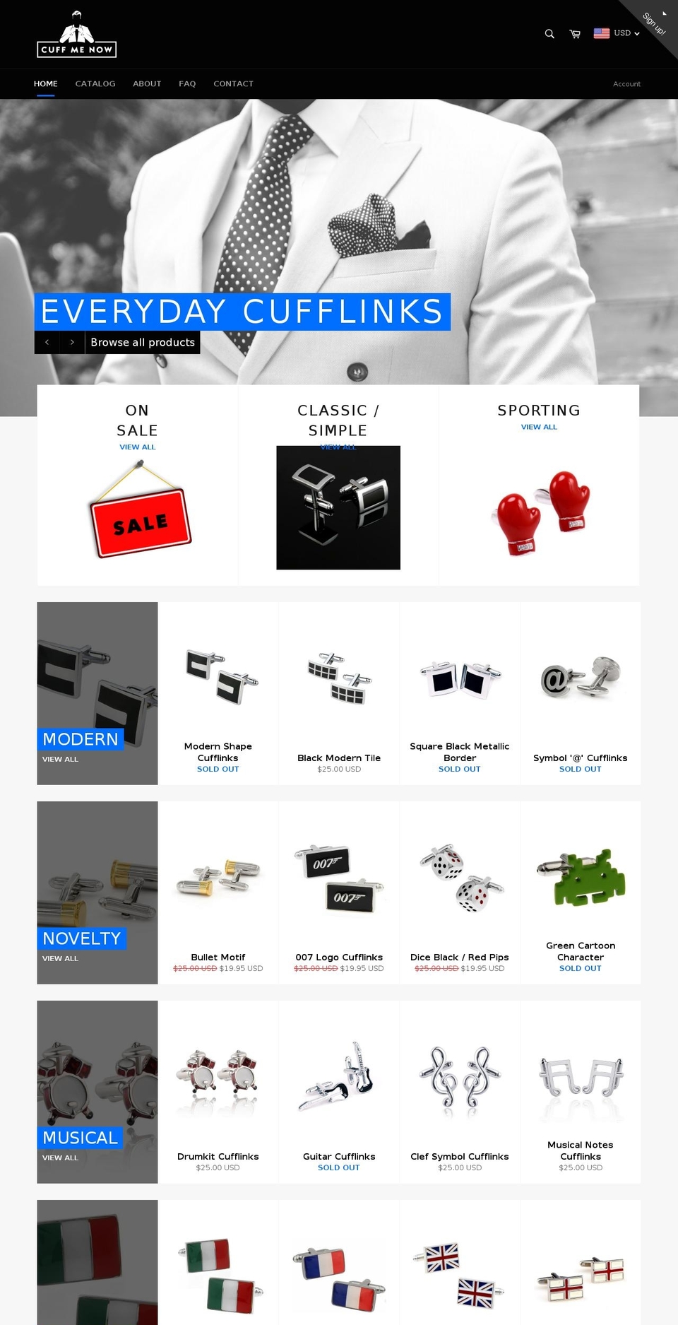 cuffmenow.com shopify website screenshot