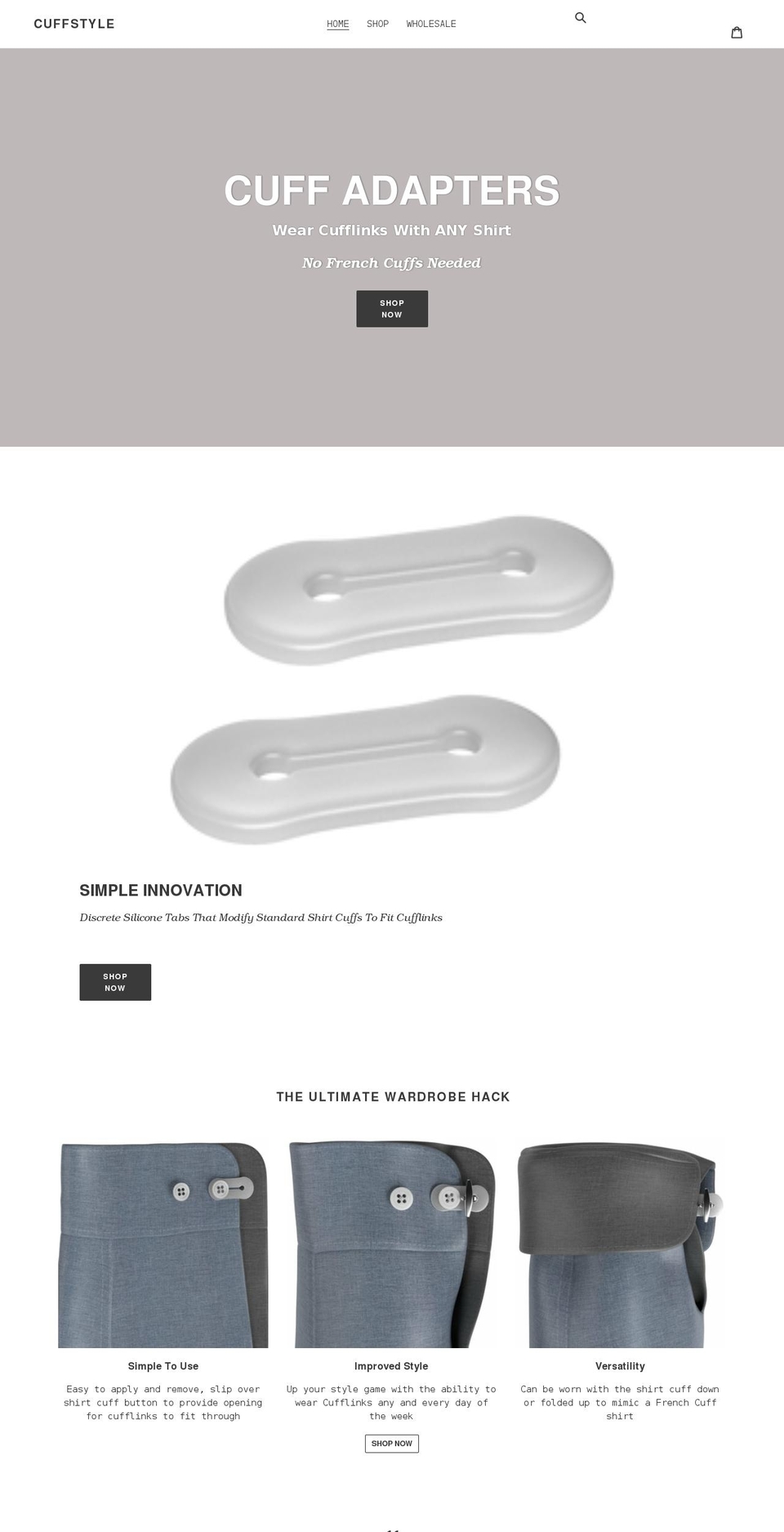 cuffstyle.com shopify website screenshot