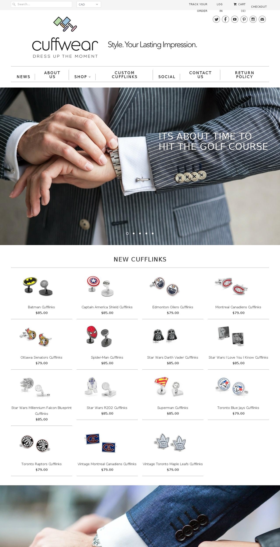 cuffwear.com shopify website screenshot