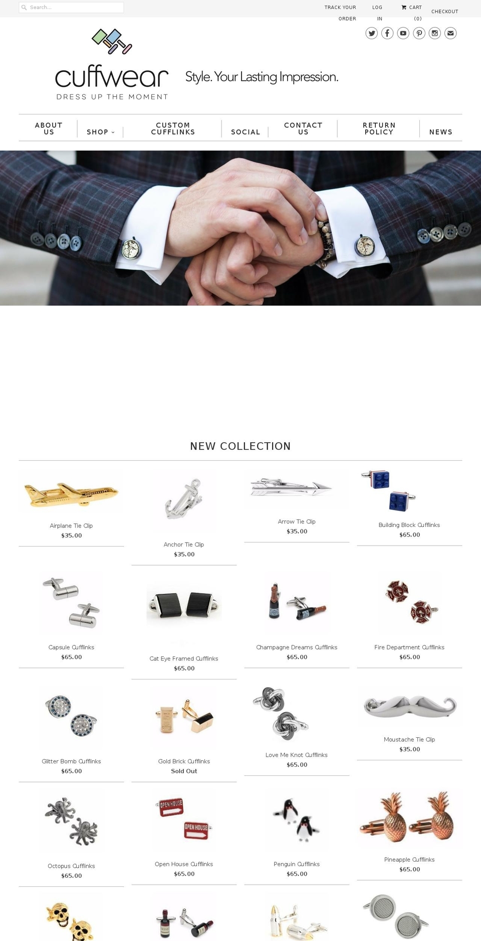 cuffwear.net shopify website screenshot