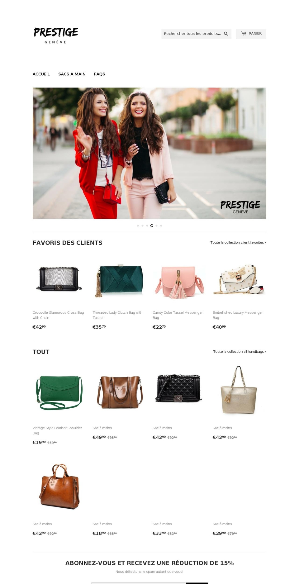 cuir-prestige.com shopify website screenshot