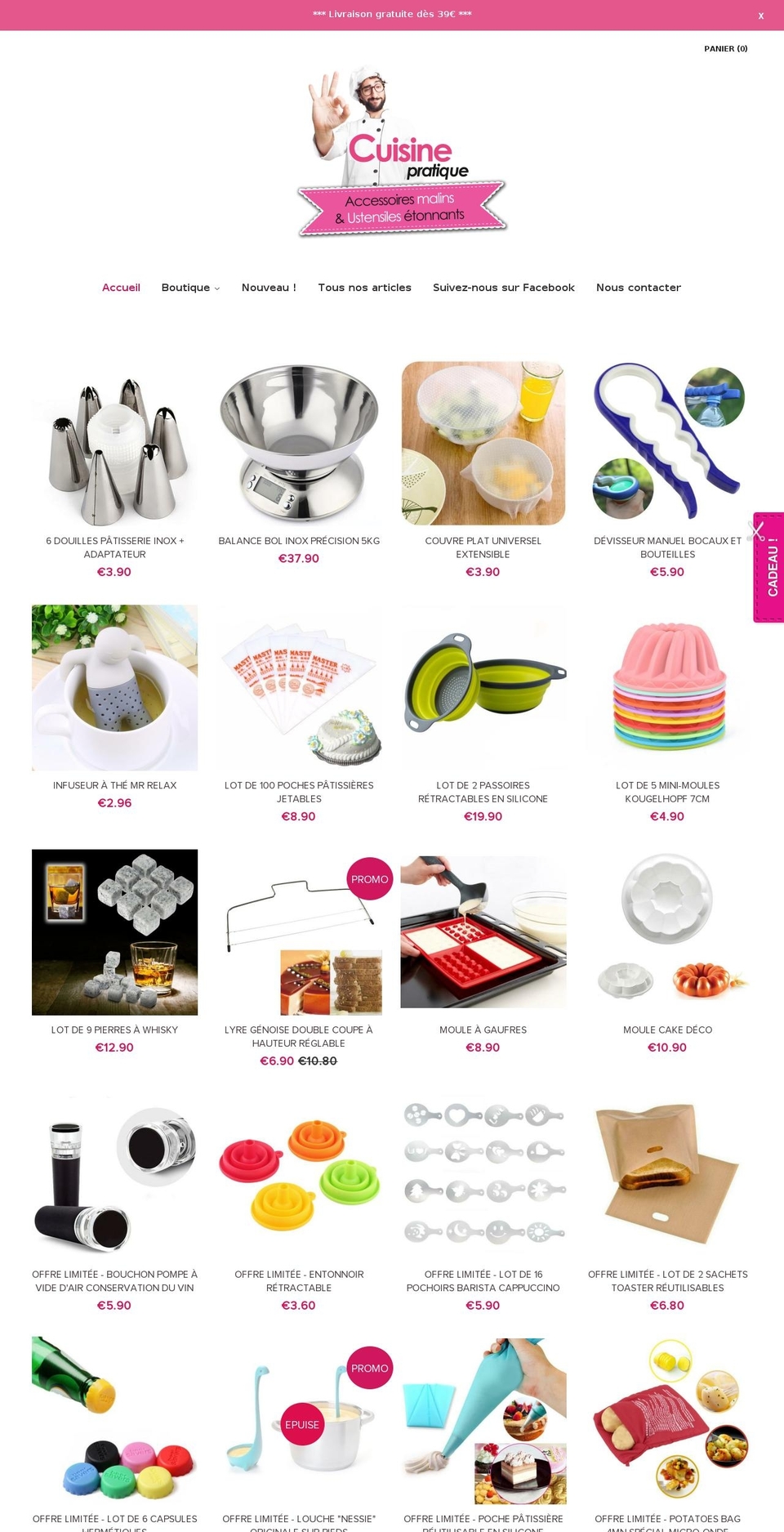 cuisine-pratique.com shopify website screenshot