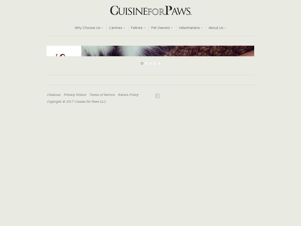 cuisine4paws.com shopify website screenshot